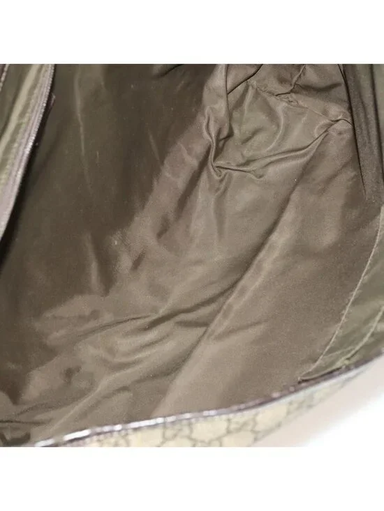 Authentic GUCCI GG Supreme Shoulder Bag PVC Beige Silver 223661 - Picture 3 of 16